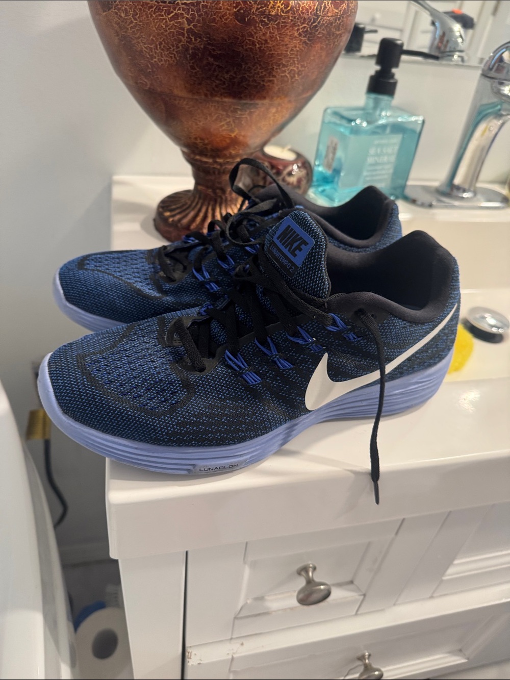 Nike Men’s Navy and White Training Sneakers